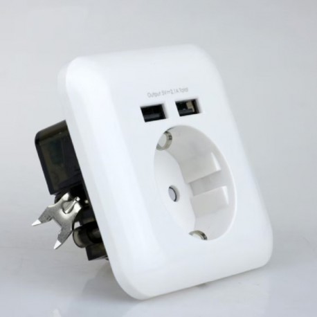 پریز برق usb مدل آریا چنگک دار